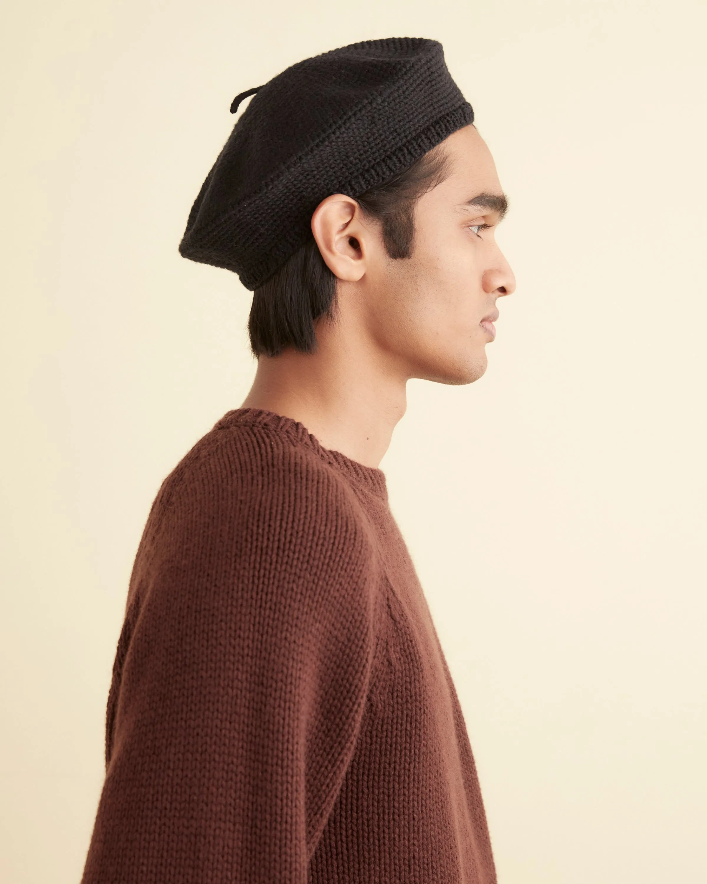 Crochet Beret - Black