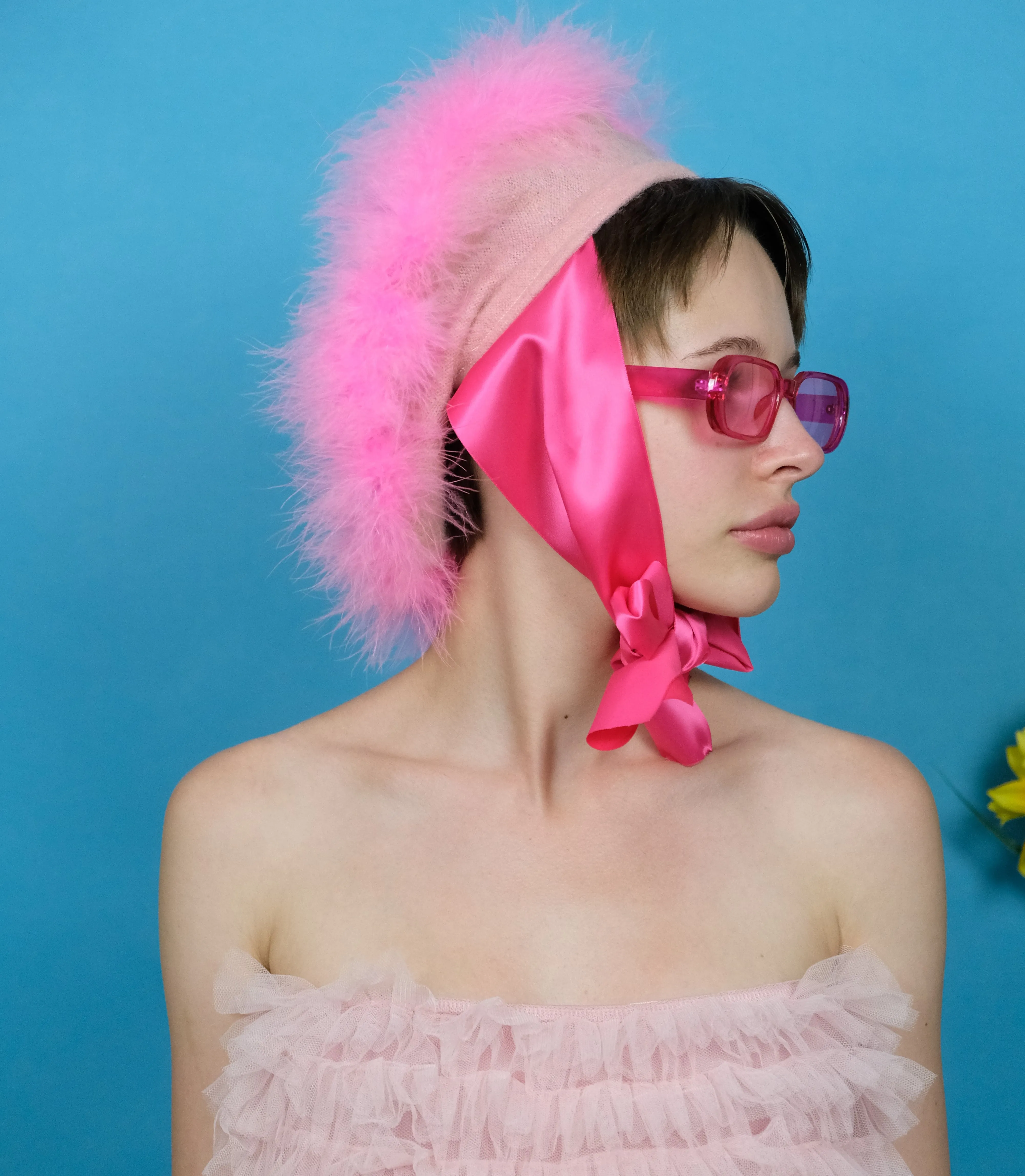 Pink Fluffy  Beret